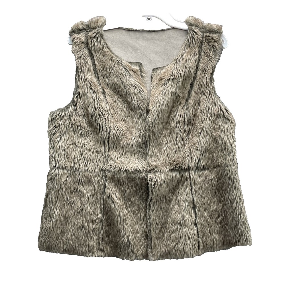 Faux Fur Vest Women's XL Mob Glam Boho Academia Western‎ Whimsigoth Peasant 70's